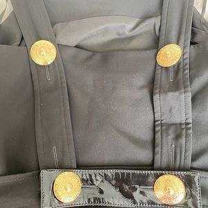 Versace H&M black dress with gold buttons